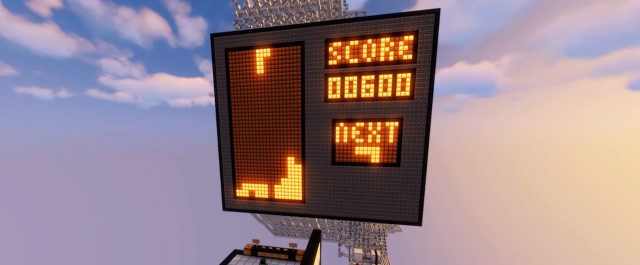 В Minecraft собрали полноценный Tetris на редстоуне