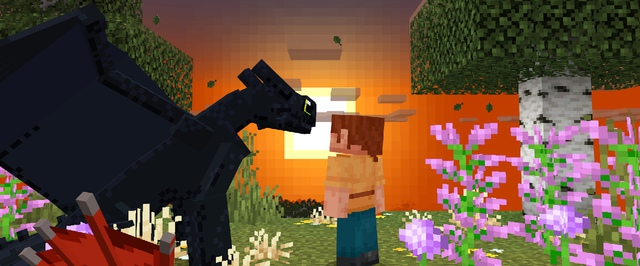 В Minecraft появились драконы из «Как приручить дракона»