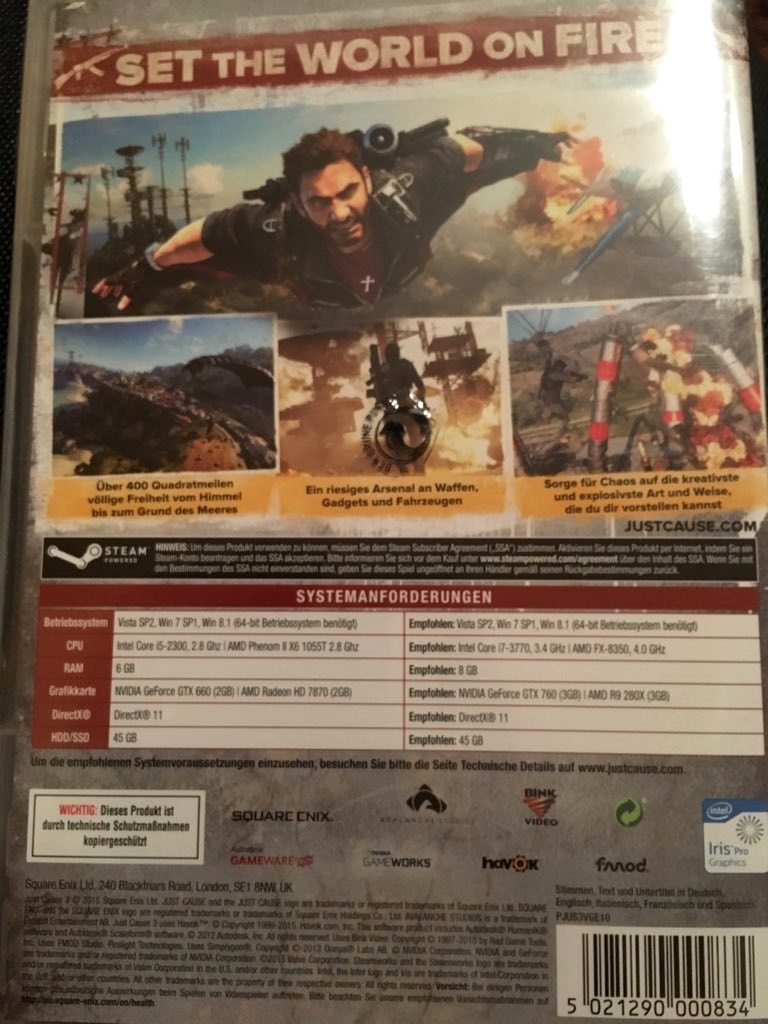 Недостаточно ресурсов памяти для завершения операции just cause 2