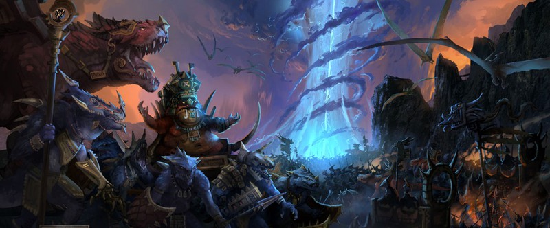 Эльфы, Скавены и Лизардмены на артах Total War: Warhammer 2