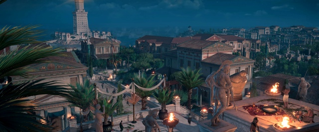 Прогулка по Александрии и морское сражение в Assassins Creed Origins