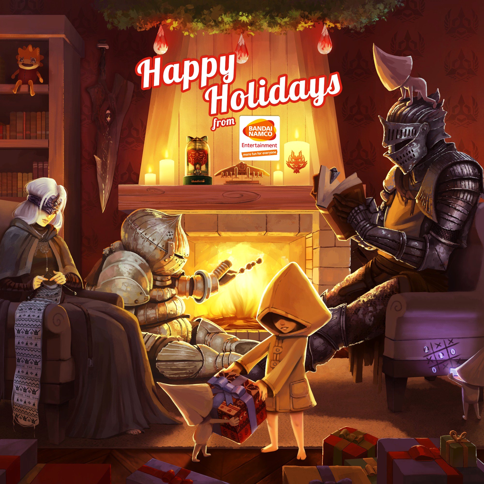 3 happy holidays. Dark Souls новогодние арты. Dark Souls новый год. Арт поздравление с новым годом. Новогодний дарк соулс.