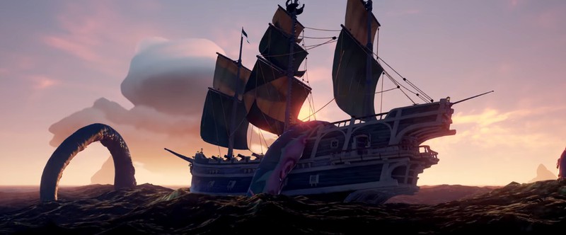 В финальном трейлере Sea of Thieves пираты встречаются с кракеном