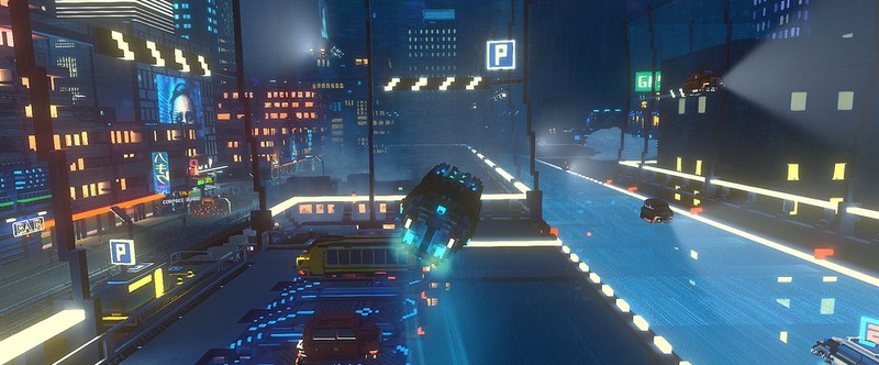 Cloudpunk — кубический киберпанк-экшен про курьера полулегальной службы доставки
