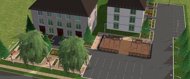 В поселке Ленинградской области площади и дворы рисуют в The Sims 2