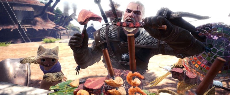 Каникулы Геральта: танцы, рыбалка и другие развлечения ведьмака в Monster Hunter World