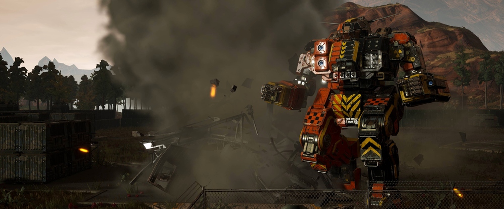 Ракетные удары, лазеры и горящие мехи на скриншотах MechWarrior 5