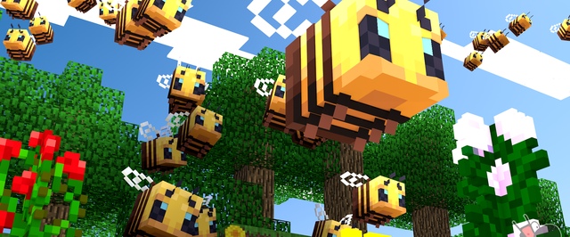 Теперь в Minecraft можно полетать на пчелах