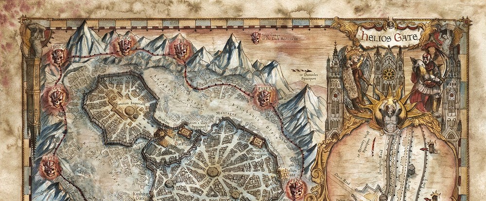 Художница рисует средневековые карты виртуальных миров