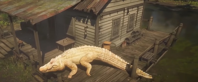 Героем Red Dead Redemption 2 сделали аллигатора — он проходит задания, катается на повозках и охотится