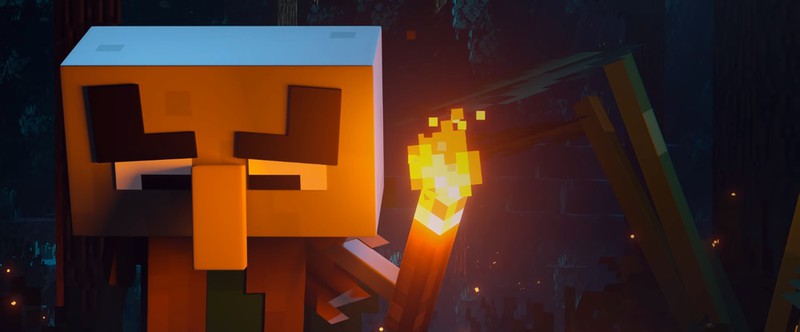 Носатый злодей и боевая лама: кинематографический ролик и геймплей Minecraft Dungeons