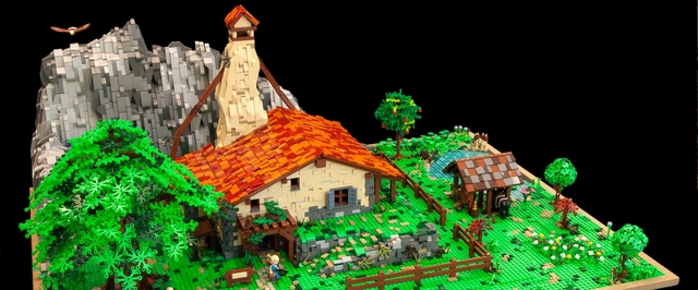 Из блоков LEGO собрали домик Линка из The Legend of Zelda Breath of the Wild