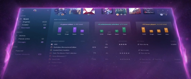 Клиент GOG Galaxy 2.0, объединяющий библиотеки разных магазинов, вышел в открытую бету