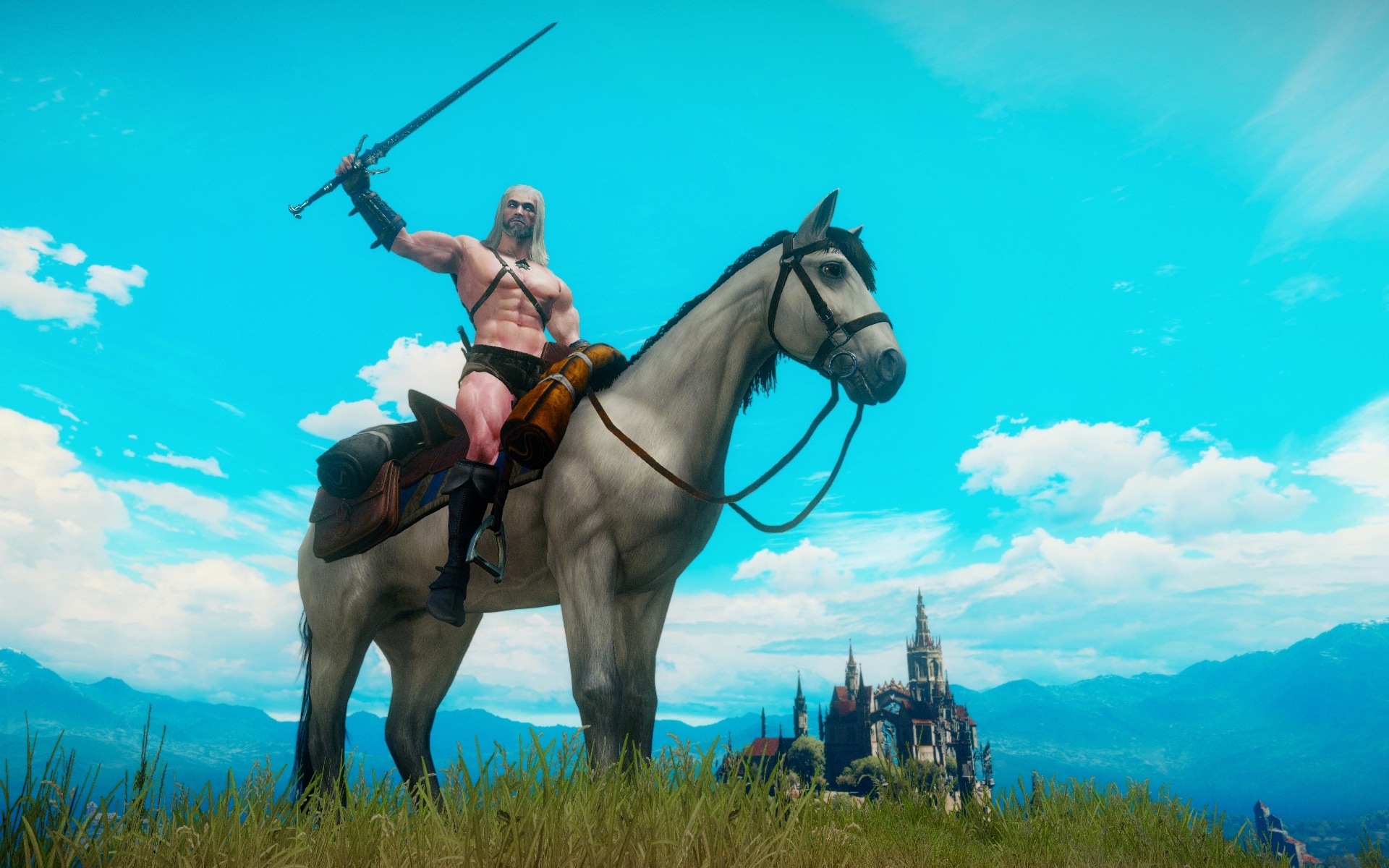 The witcher 3 geralt on steroids фото 19