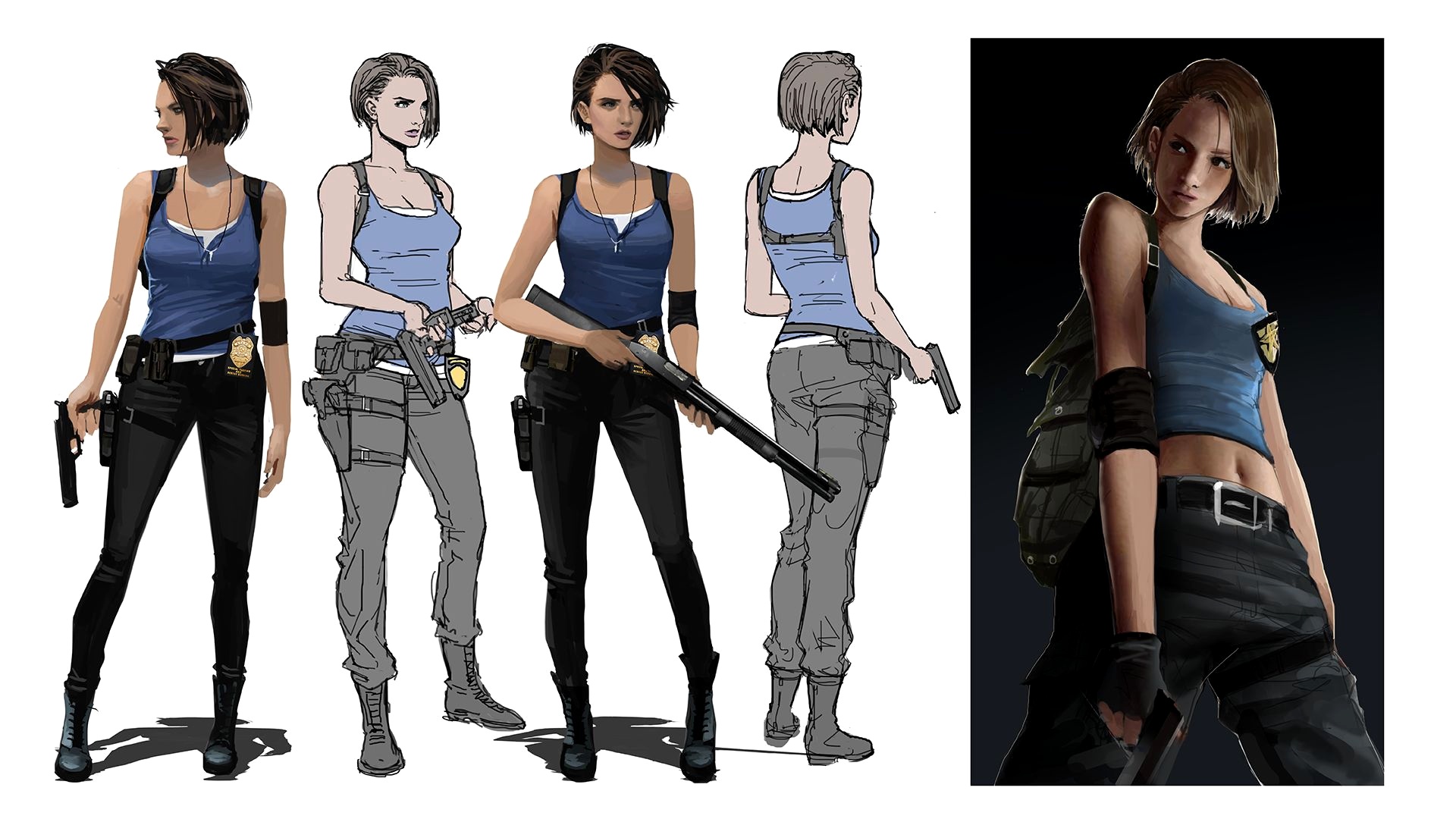 Концепт-арты ремейка Resident Evil 3 в высоком разрешении.