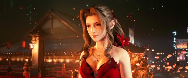 Множество скриншотов ремейка Final Fantasy VII: веселый квартал, девушки и бои