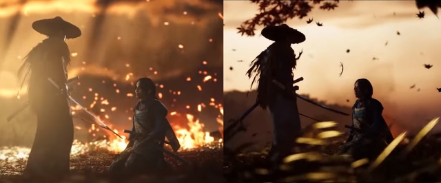 Графику в Ghost of Tsushima сравнили с трейлером двухлетней давности