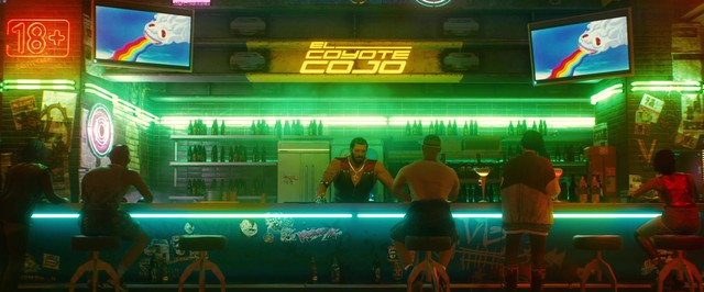 В баре Valentinos: еще пара скриншотов Cyberpunk 2077 с трассировкой лучей