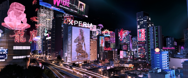 В Cities Skylines больше года строят город в стиле Cyberpunk 2077