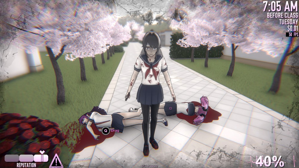 Yandere simulator как убрать кровь с одежды