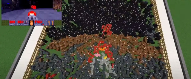 В Minecraft собрали экран из овец-пикселей