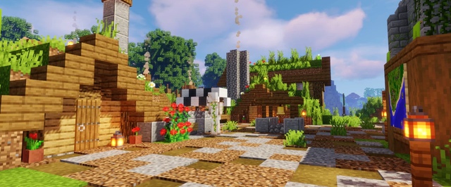 Для Minecraft вышла огромная RPG-карта с 25 биомами и сотнями построек