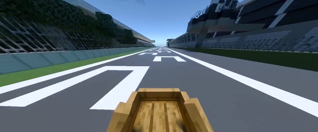 В Minecraft построили трек «Формулы-1» в натуральную величину — с лодками вместо болидов
