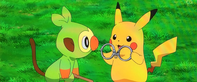 В аниме Pokemon повязали Пикачу