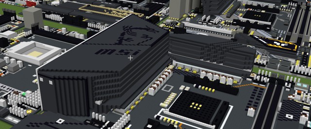 В Minecraft строят «город» из материнских плат