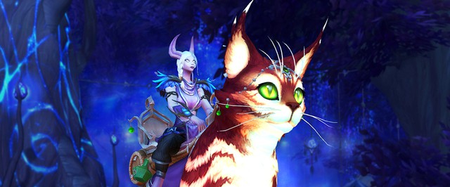 В World of Warcraft появился верховой котик — он светится и очень милый