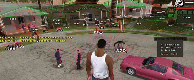 В ремастере GTA San Andreas смогли включить встроенный отладочный режим