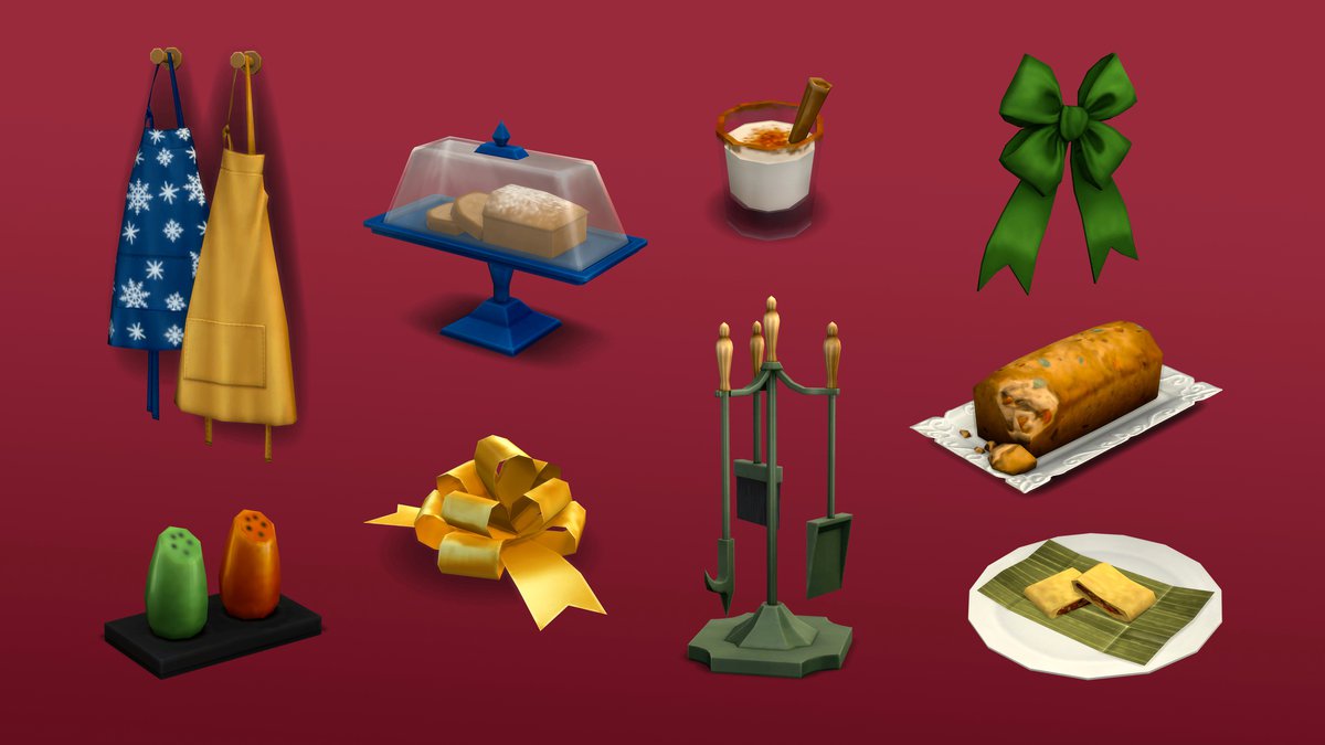 В the sims 4 дарят праздничный набор предметов