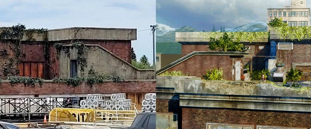 Бутафорская крыша, подгоревшие машины и лагерь: кадры со съемок The Last of Us