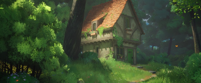 Художник сделал на Unreal Engine 5 локацию в стиле мультфильмов Миядзаки
