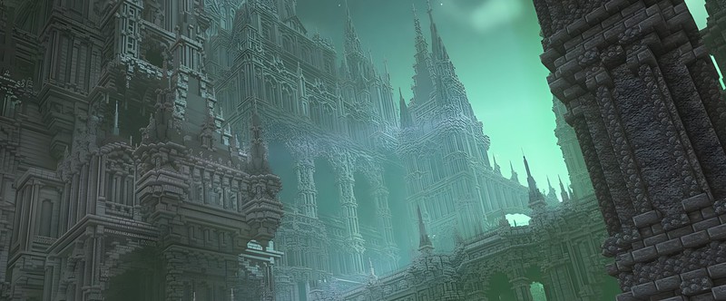 Город в стиле Bloodborne строят в Minecraft: фото
