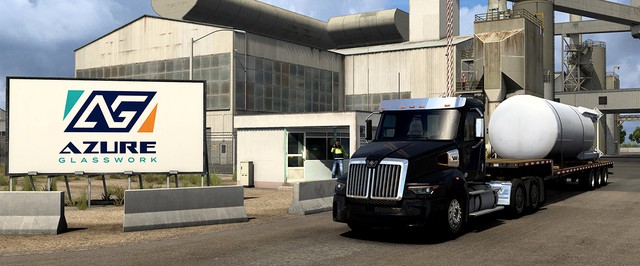 Ветряки и завод на скриншотах Техаса American Truck Simulator