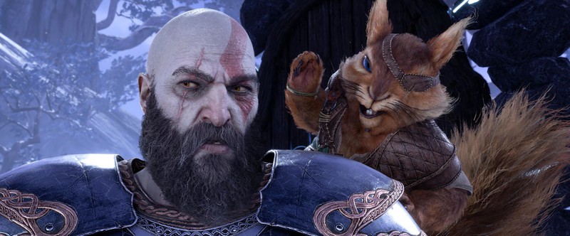 К Кратосу пришла белочка: скриншоты God of War Ragnarok из обзоров игры