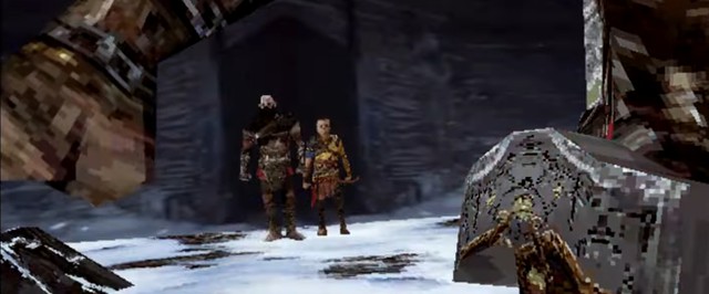 God of War Ragnarok нарисовали демейк в стиле PlayStation — со страшноватыми Кратосом и Атреем