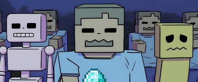 В фанатском аниме по Minecraft Стив и Алекс сражаются за алмаз и проигрывают