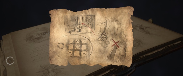 Квест Сокровища из проклятой гробницы в Hogwarts Legacy: фрагмент загадочной карты