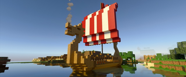 Генератор мира Minecraft собрал корабль из двух кораблекрушений