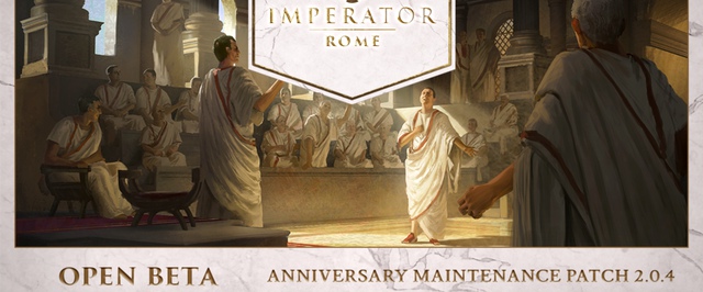 Для Imperator: Rome выпустили патч 2.0.4 в честь годовщины релиза игры