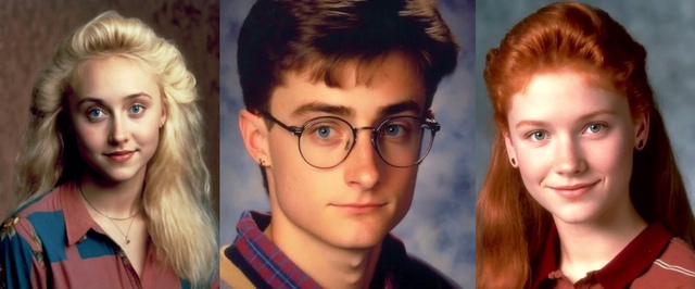 Герои «Гарри Поттера» в обычной школе 90-х: показывает ИИ