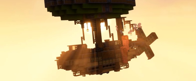 В Minecraft построили почти полноценный летучий корабль