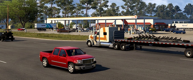 Стоянки грузовиков в Арканзасе: скриншоты дополнения к American Truck Simulator