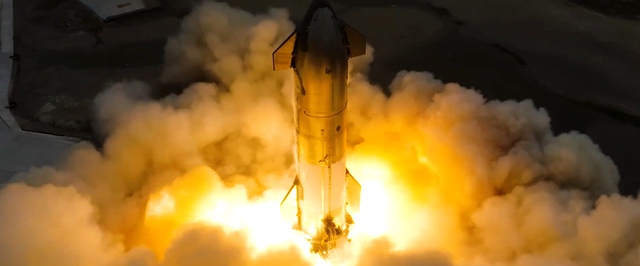 Четвертый прототип Starship прошел огневое испытание двигателей