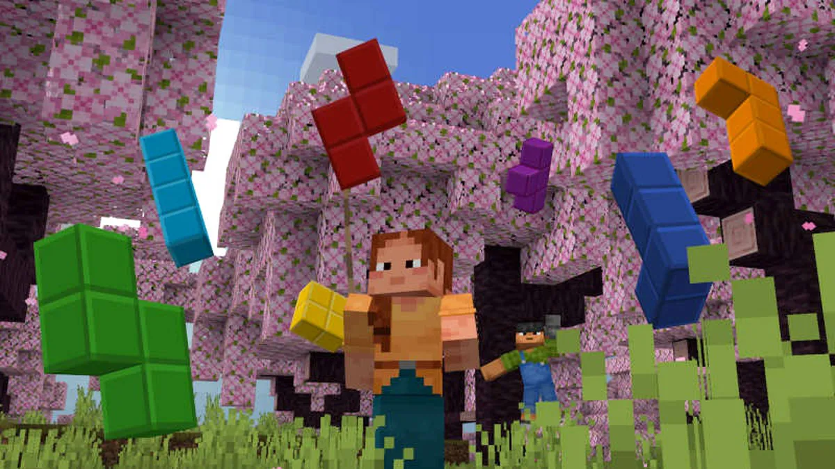 Minecraft получила дополнение про Тетрис