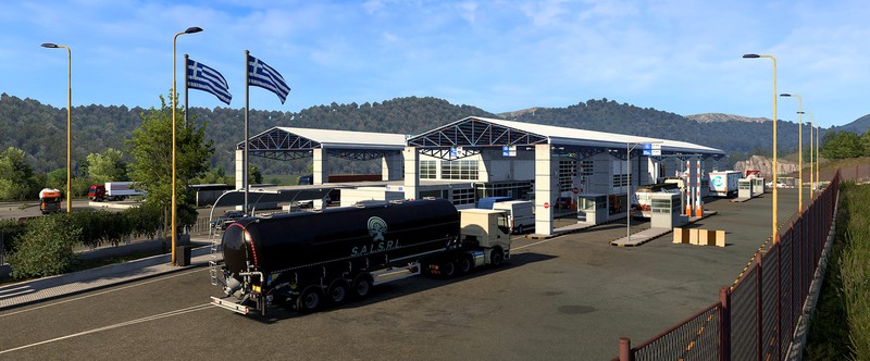 Пограничье Греции на скриншотах Euro Truck Simulator 2
