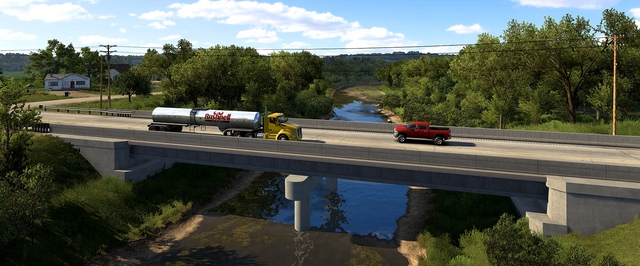 Скриншоты Миссури в American Truck Simulator: вода, мосты и не только