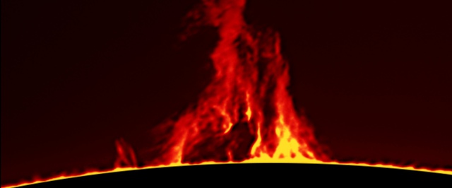 Водородный «костер» засняли на Солнце